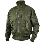 Men Climbing Ma-1 Jackets Big Pocket Pilot Baseball Working Clothes Coat Armygreen Cargo Jacket Stand-collar Motorcycle Outwear - army green, Asia L Europe M
