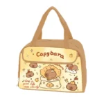 Cartoon Bento bag Cute pets Capybara Hand-held Insulated Thermal Lunch Bag for Travel Portable Food Bag Container bag