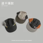 Japanese Nylon Baseball Cap - Quick-Dry Sun Hat with Drawstring & Flat Brim for Family Summer Outdoor